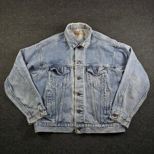 Vintage Levis Jacket Blue Type 3 III Denim Trucker USA 90s 70507 0214 Men's L